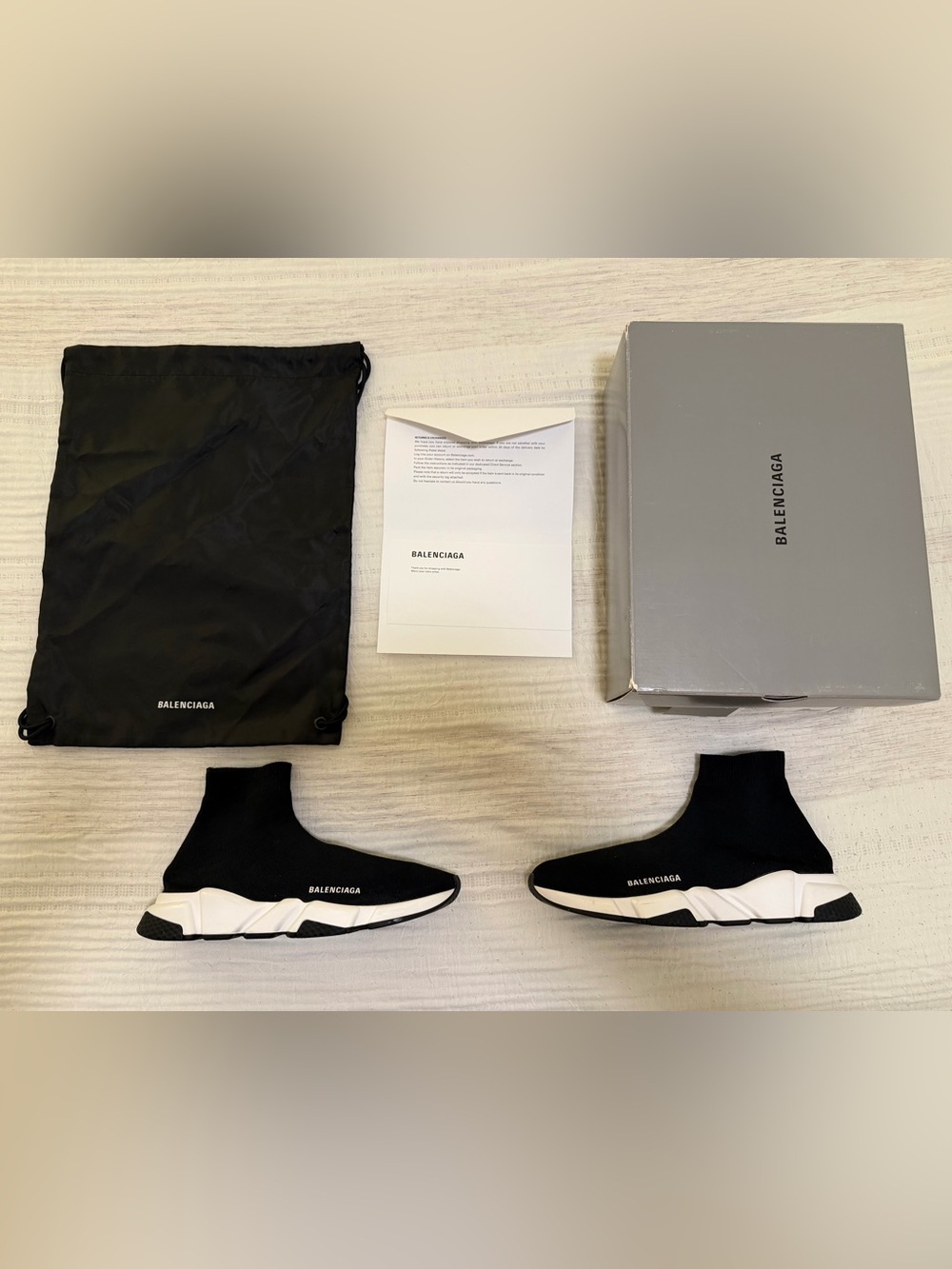 Balenciaga Speed LT Sock Sneakers Black Sz 45/US12 w/Box & Dust Bag
